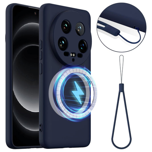 Xiaomi 14 Ultra Shockproof Silicone MagSafe Phone Case with Microfibre Lining Magnetic Cover