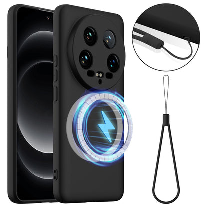 Xiaomi 14 Ultra Shockproof Silicone MagSafe Phone Case with Microfibre Lining Magnetic Cover