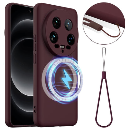 Xiaomi 14 Ultra Shockproof Silicone MagSafe Phone Case with Microfibre Lining Magnetic Cover