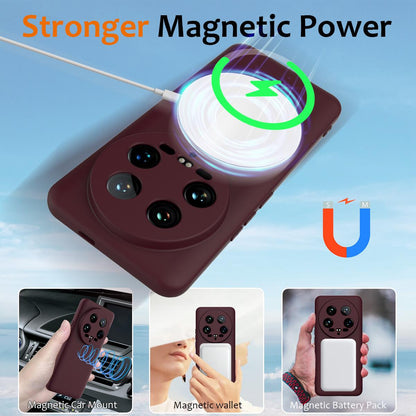 Xiaomi 14 Ultra Shockproof Silicone MagSafe Phone Case with Microfibre Lining Magnetic Cover