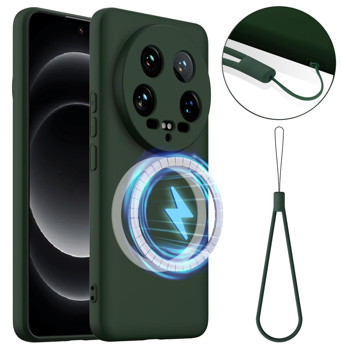 Xiaomi 14 Ultra Shockproof Silicone MagSafe Phone Case with Microfibre Lining Magnetic Cover