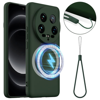 Xiaomi 14 Ultra Shockproof Silicone MagSafe Phone Case with Microfibre Lining Magnetic Cover