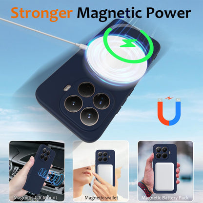 Xiaomi 15T Pro Shockproof Silicone MagSafe Phone Case with Microfibre Lining Magnetic Cover