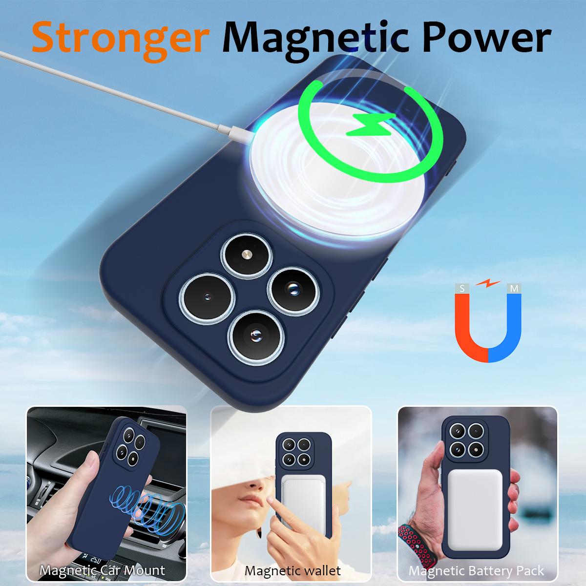 Xiaomi 17 Shockproof Silicone MagSafe Phone Case with Microfibre Lining Magnetic Cover