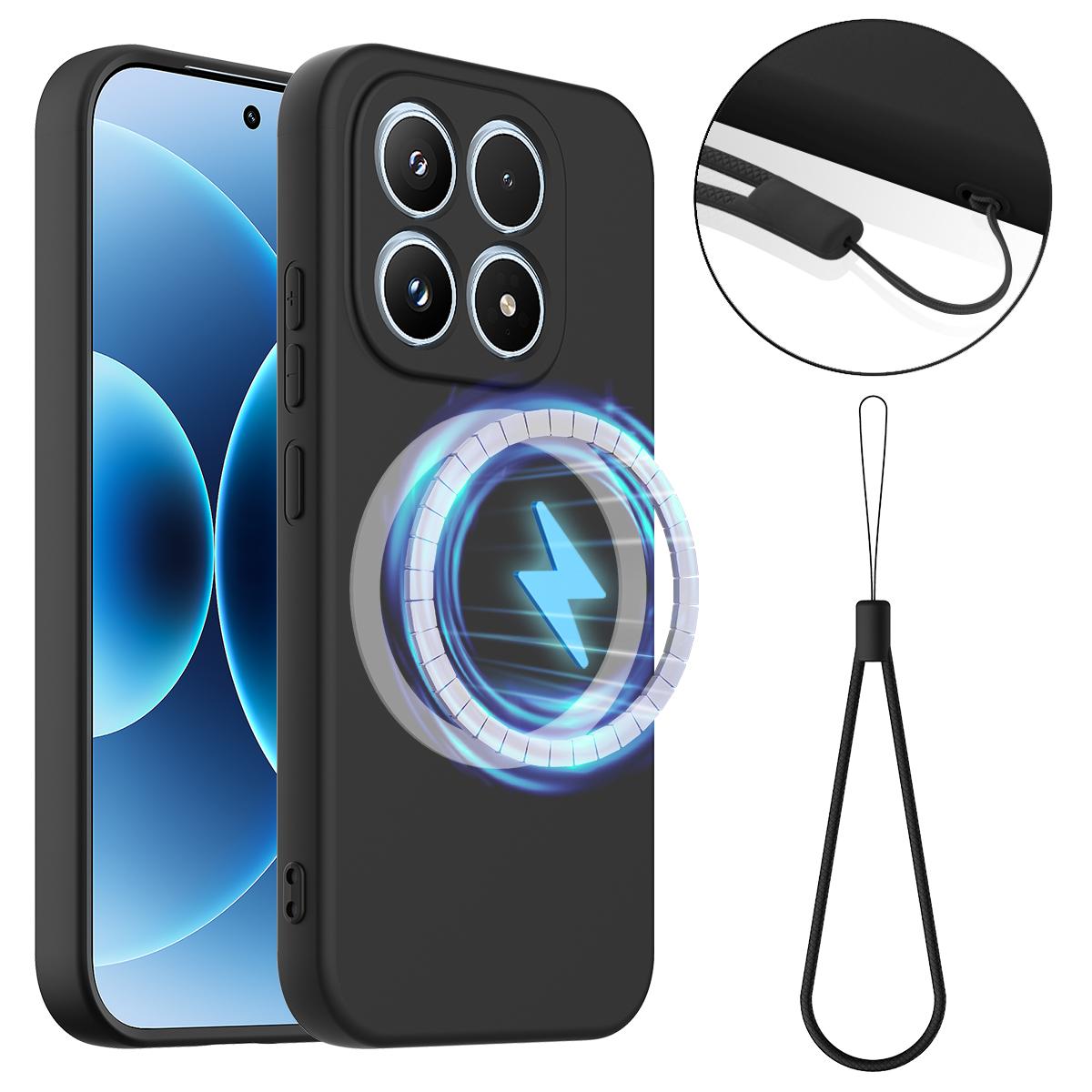 Xiaomi 17 Shockproof Silicone MagSafe Phone Case with Microfibre Lining Magnetic Cover