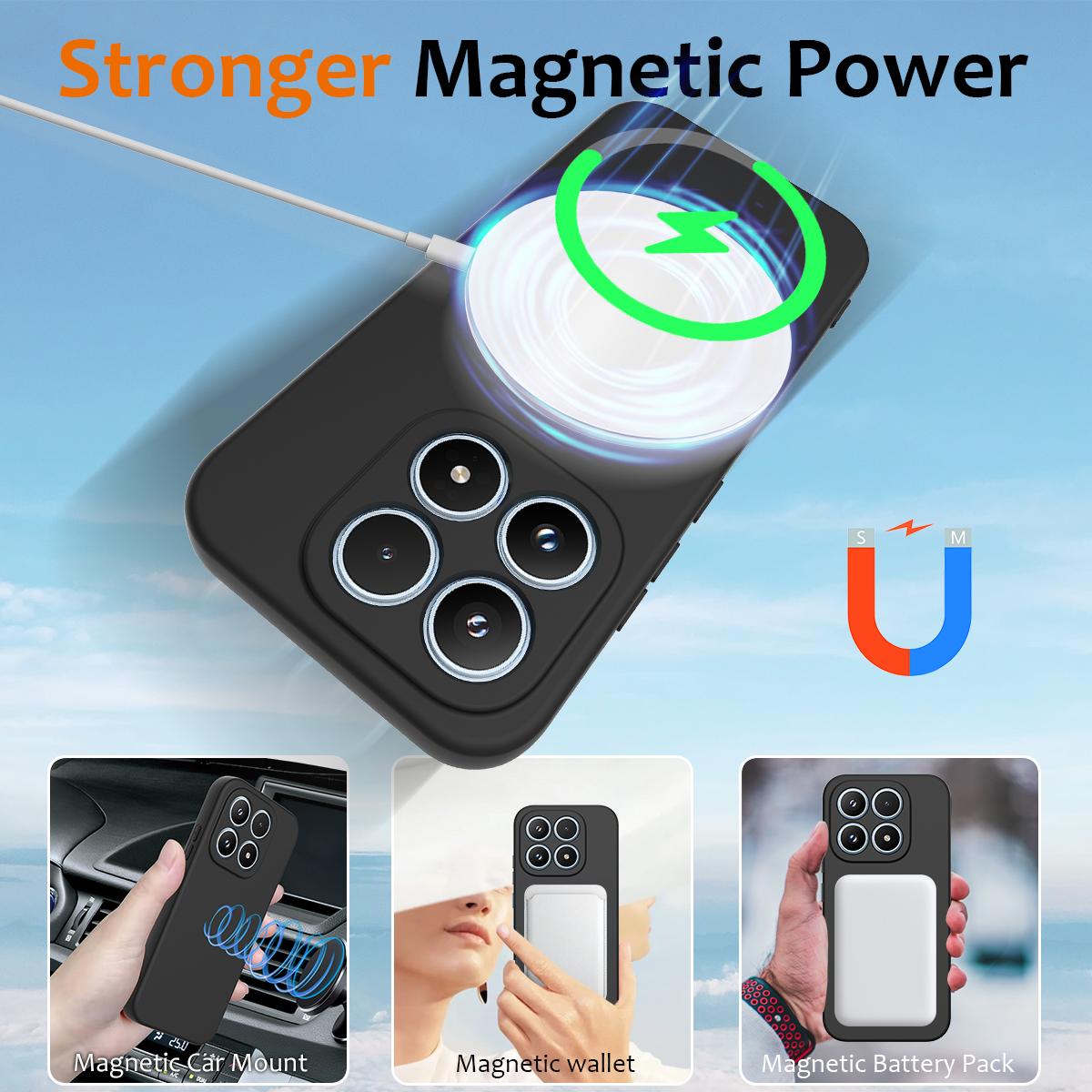 Xiaomi 17 Shockproof Silicone MagSafe Phone Case with Microfibre Lining Magnetic Cover