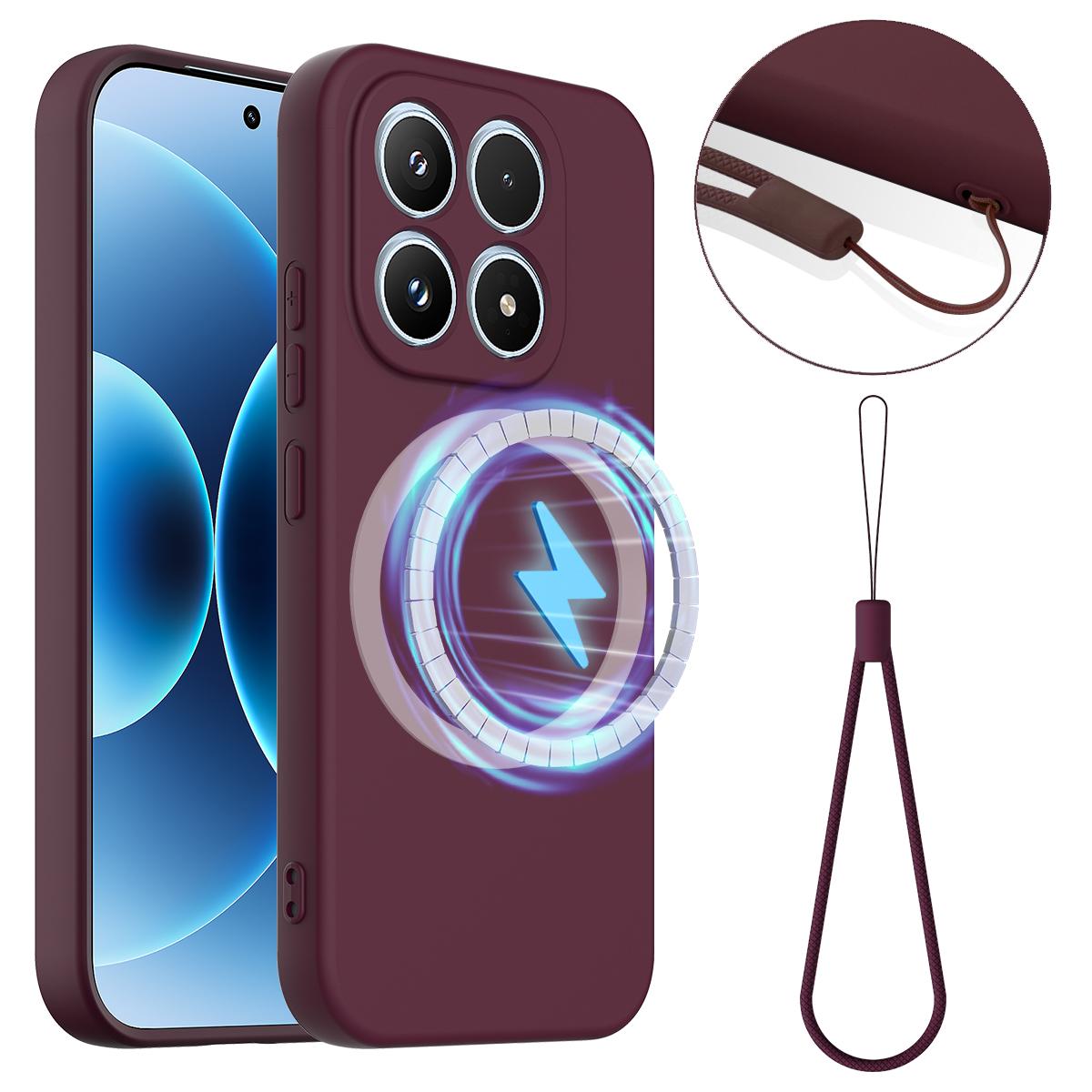 Xiaomi 17 Shockproof Silicone MagSafe Phone Case with Microfibre Lining Magnetic Cover