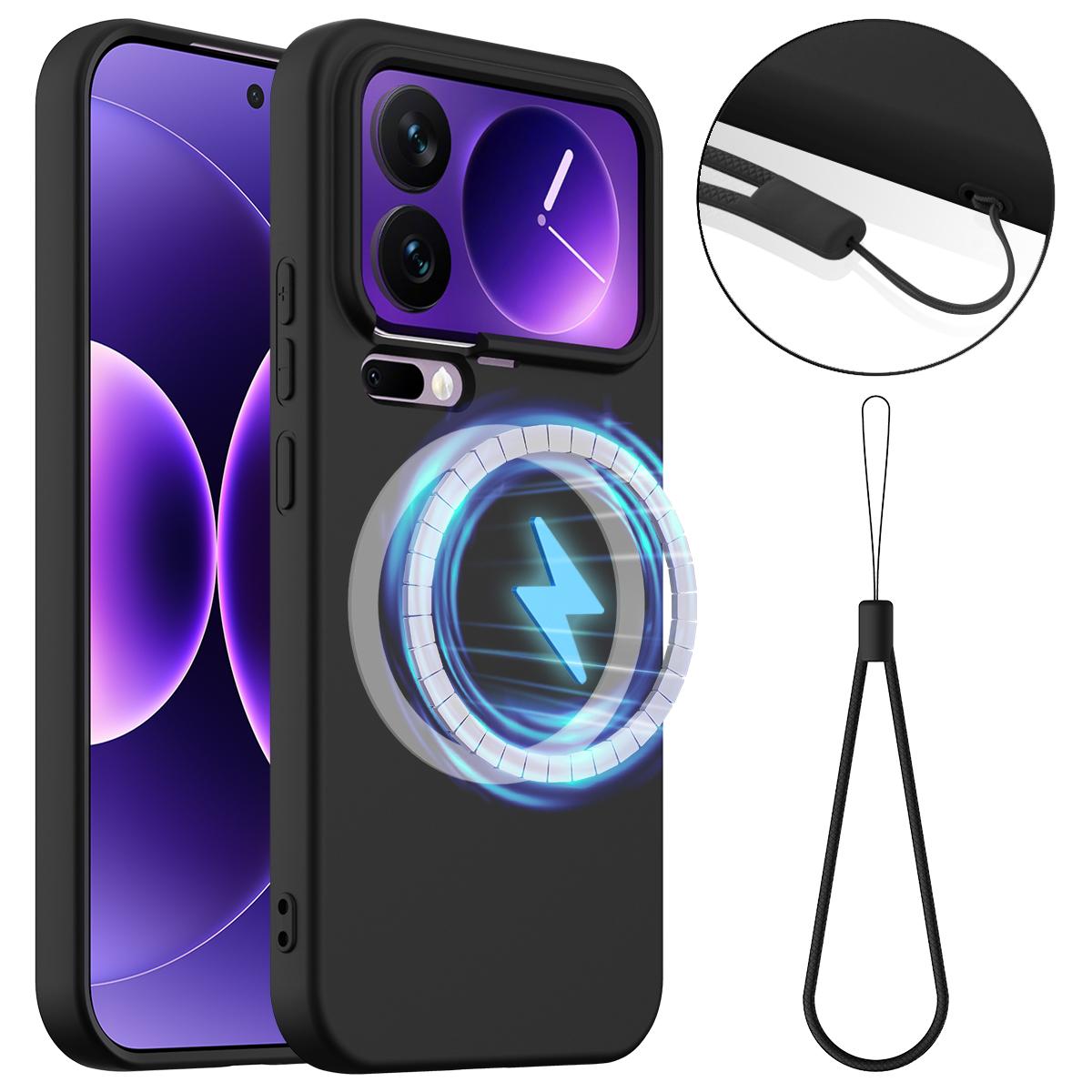 Xiaomi 17 Pro Max Shockproof Silicone MagSafe Phone Case with Microfibre Lining Magnetic Cover