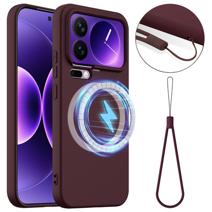 Xiaomi 17 Pro Max Shockproof Silicone MagSafe Phone Case with Microfibre Lining Magnetic Cover