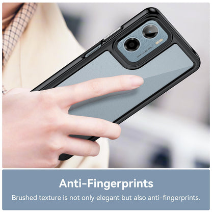 Motorola Moto E15 Acrylic Hybrid TPU Protective Phone Case, Colourful Series Shockproof Cover