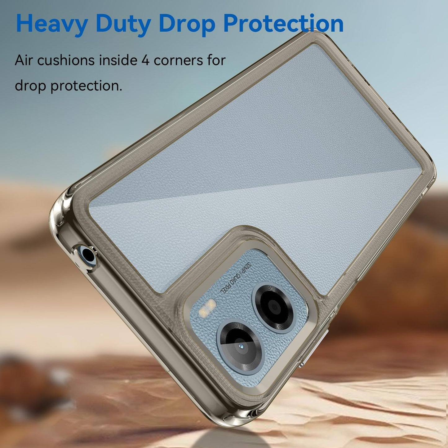 Motorola Moto E15 Acrylic Hybrid TPU Protective Phone Case, Colourful Series Shockproof Cover