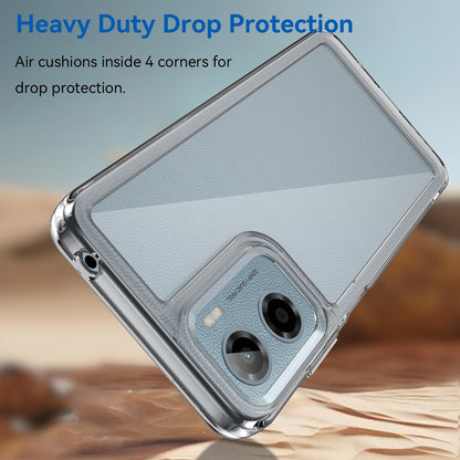Motorola Moto E15 Acrylic Hybrid TPU Protective Phone Case, Colourful Series Shockproof Cover