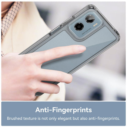 Motorola Moto E15 Acrylic Hybrid TPU Protective Phone Case, Colourful Series Shockproof Cover