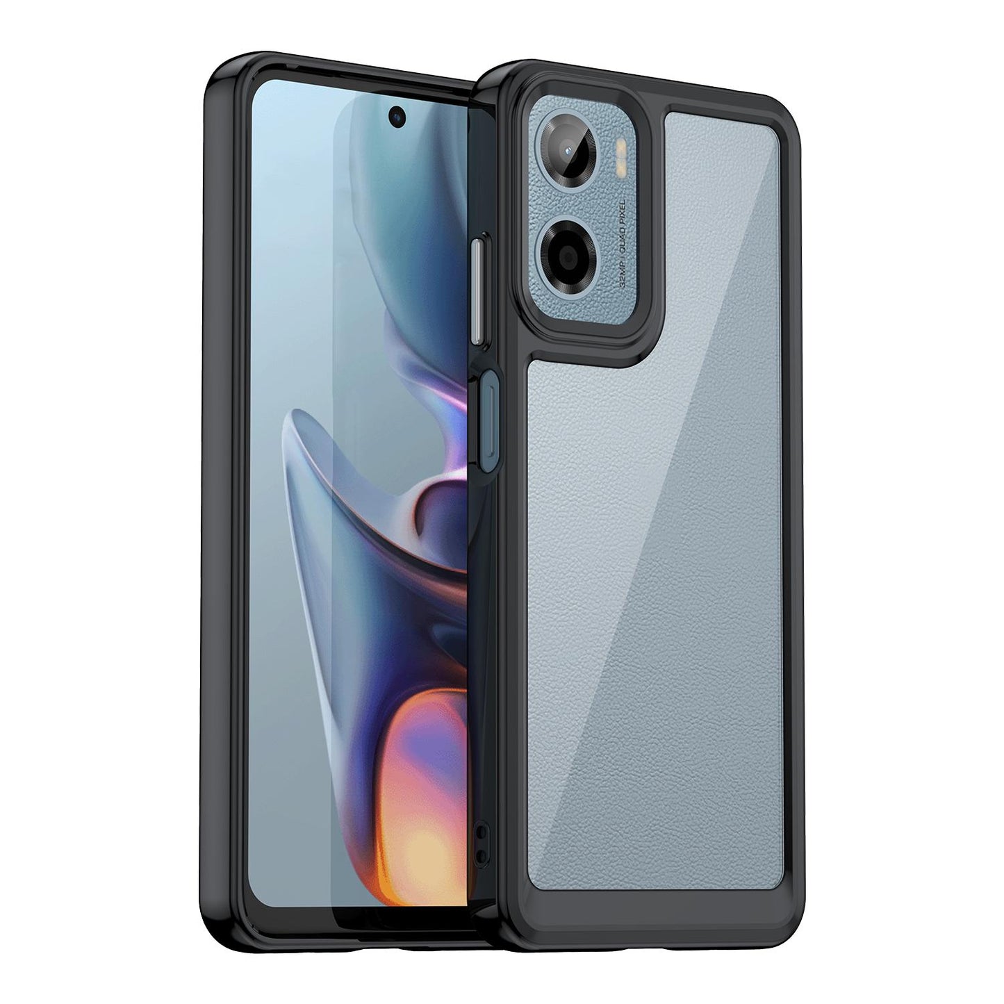 Motorola Moto G05 Acrylic Hybrid TPU Protective Phone Case, Colourful Series Shockproof Cover