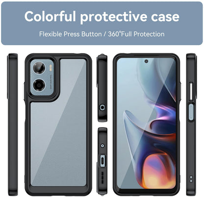 Motorola Moto G05 Acrylic Hybrid TPU Protective Phone Case, Colourful Series Shockproof Cover