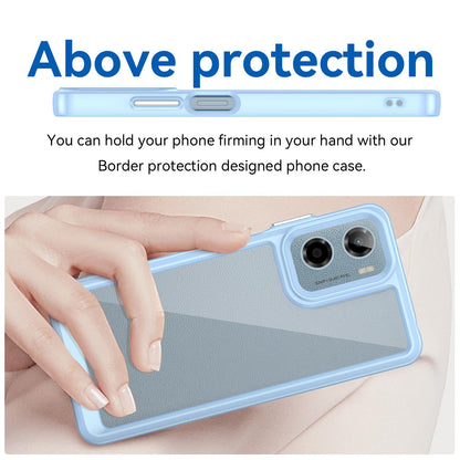 Motorola Moto G05 Acrylic Hybrid TPU Protective Phone Case, Colourful Series Shockproof Cover