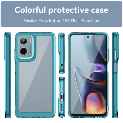 Motorola Moto G05 Acrylic Hybrid TPU Protective Phone Case, Colourful Series Shockproof Cover