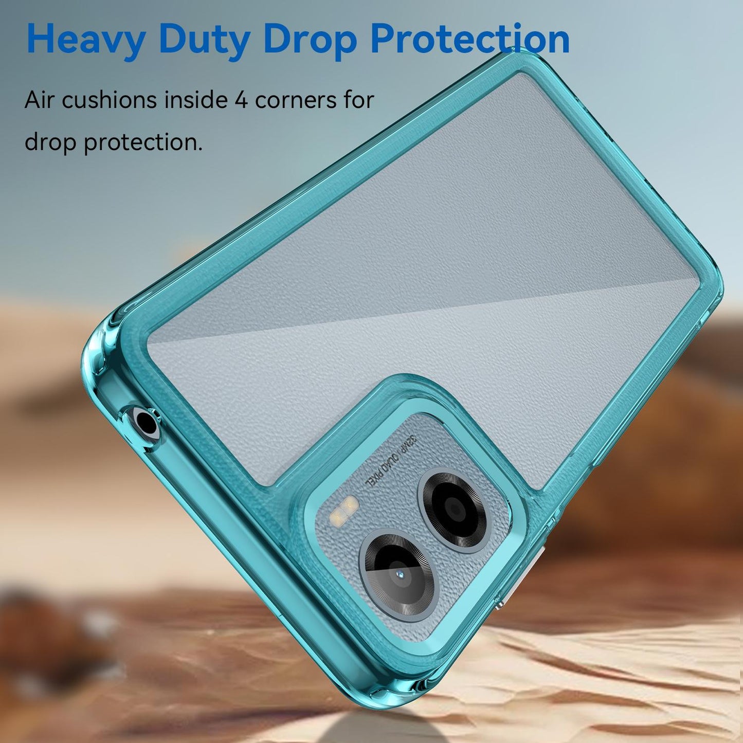 Motorola Moto G05 Acrylic Hybrid TPU Protective Phone Case, Colourful Series Shockproof Cover