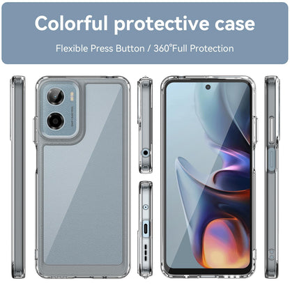 Motorola Moto G05 Acrylic Hybrid TPU Protective Phone Case, Colourful Series Shockproof Cover