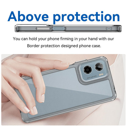 Motorola Moto G05 Acrylic Hybrid TPU Protective Phone Case, Colourful Series Shockproof Cover