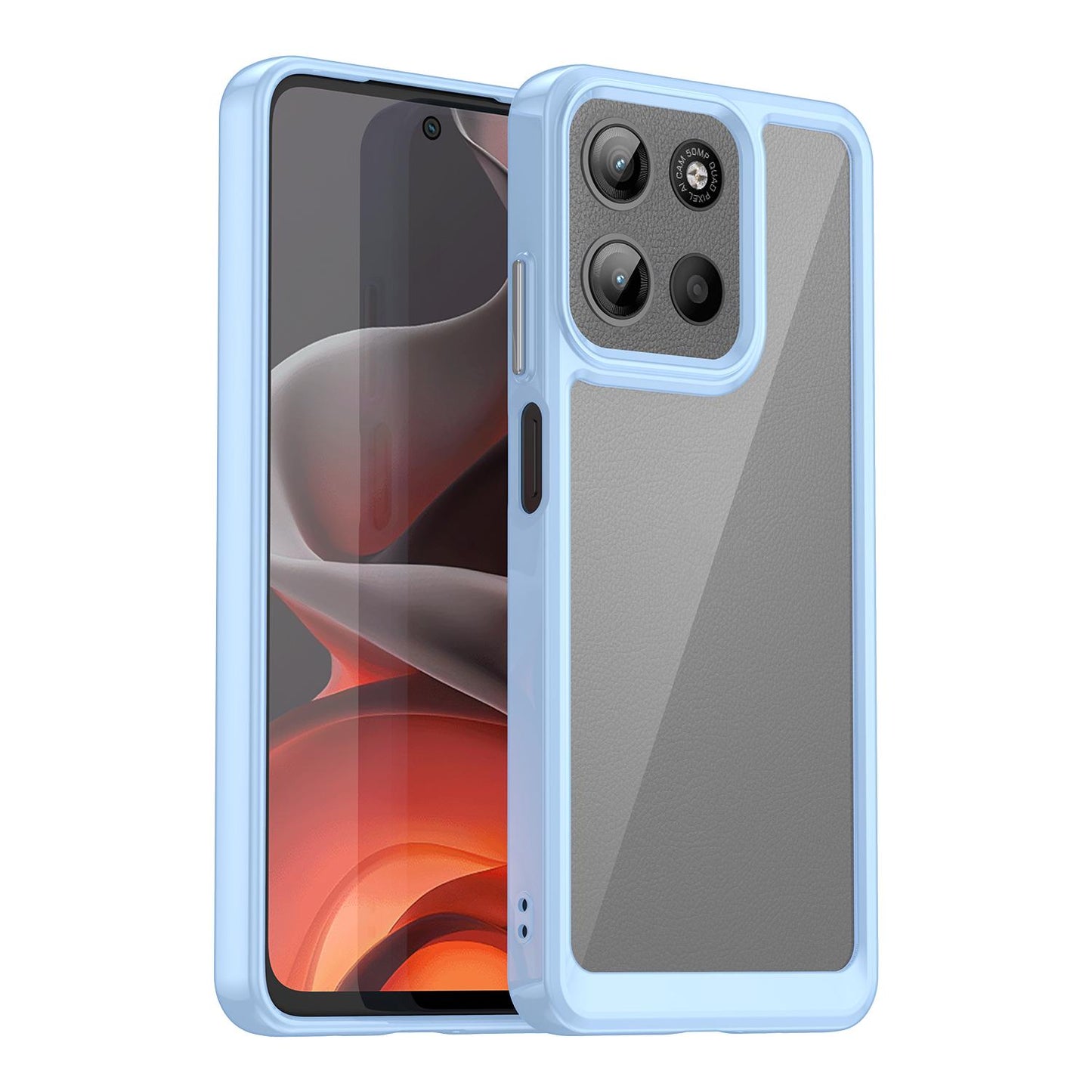 Motorola Moto G15 Acrylic Hybrid TPU Protective Phone Case, Colourful Series Shockproof Cover