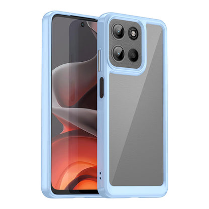 Motorola Moto G15 Acrylic Hybrid TPU Protective Phone Case, Colourful Series Shockproof Cover