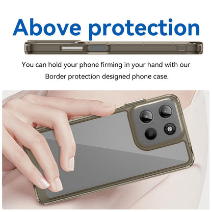 Motorola Moto G15 Acrylic Hybrid TPU Protective Phone Case, Colourful Series Shockproof Cover