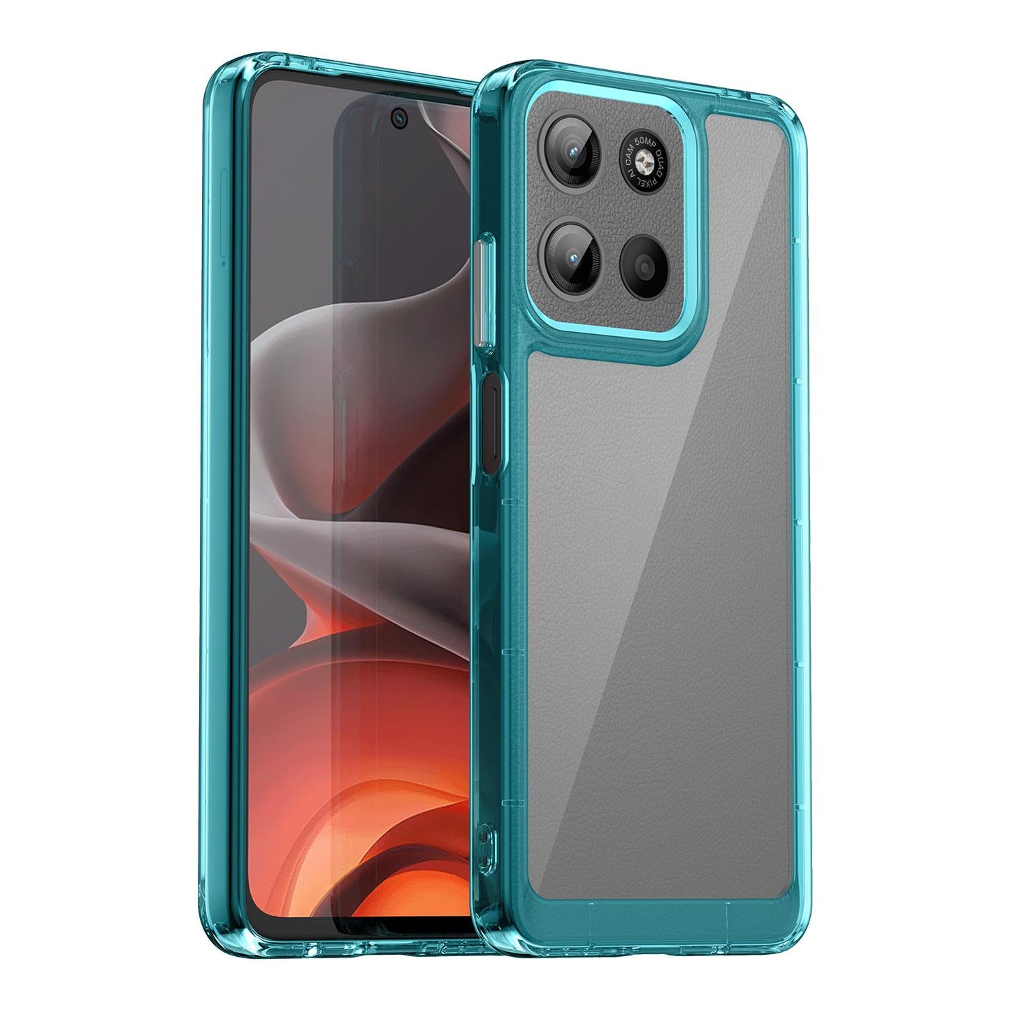 Motorola Moto G15 Acrylic Hybrid TPU Protective Phone Case, Colourful Series Shockproof Cover