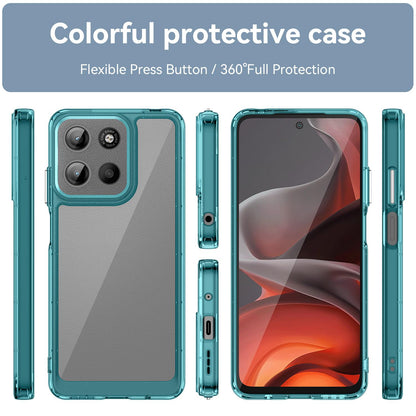 Motorola Moto G15 Acrylic Hybrid TPU Protective Phone Case, Colourful Series Shockproof Cover