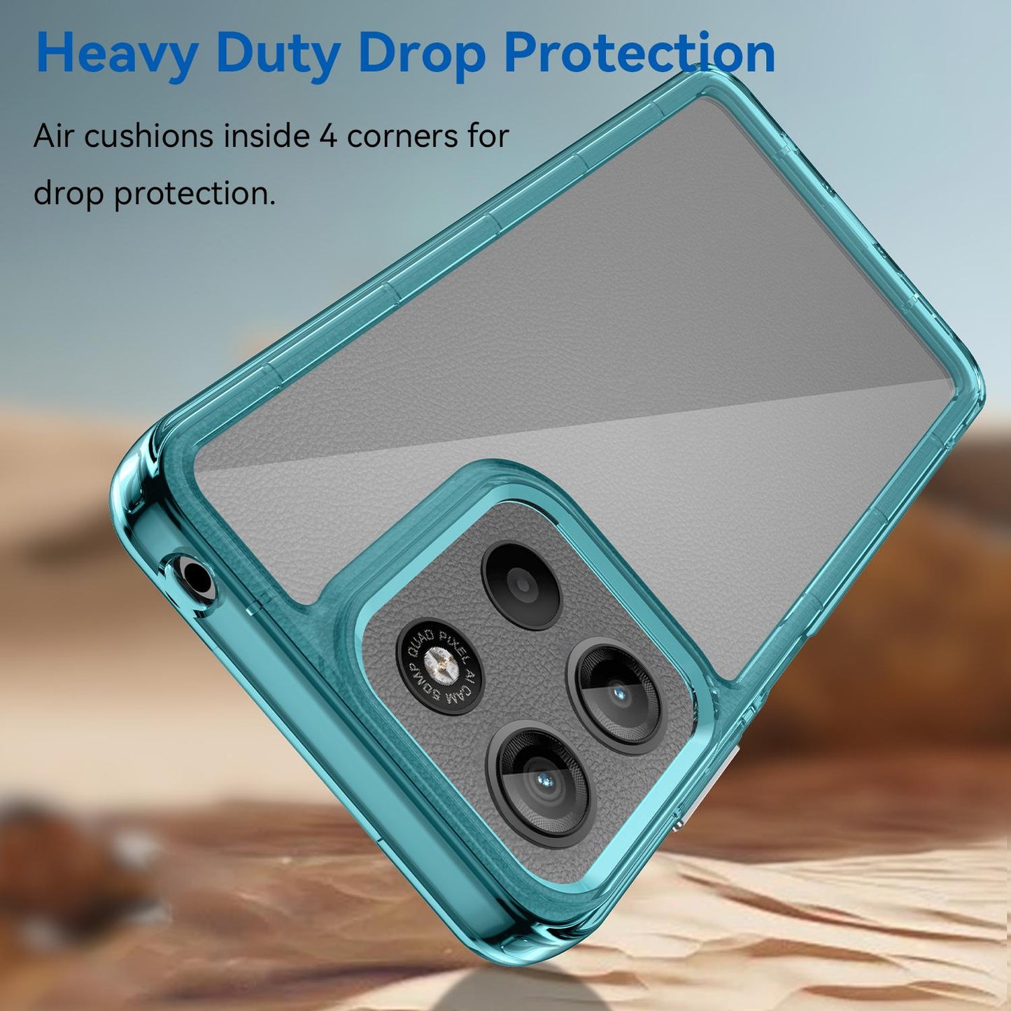 Motorola Moto G15 Acrylic Hybrid TPU Protective Phone Case, Colourful Series Shockproof Cover