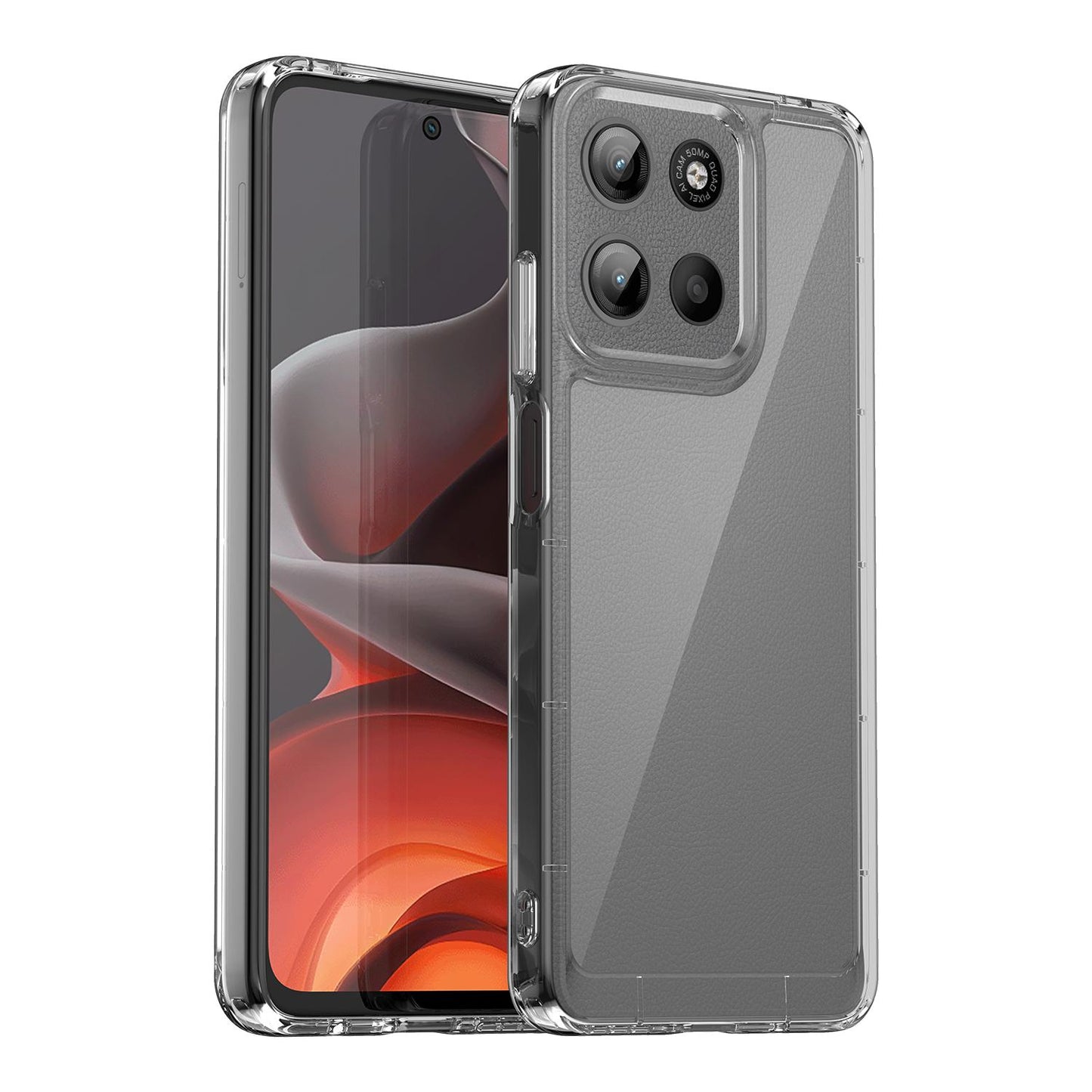 Motorola Moto G15 Acrylic Hybrid TPU Protective Phone Case, Colourful Series Shockproof Cover