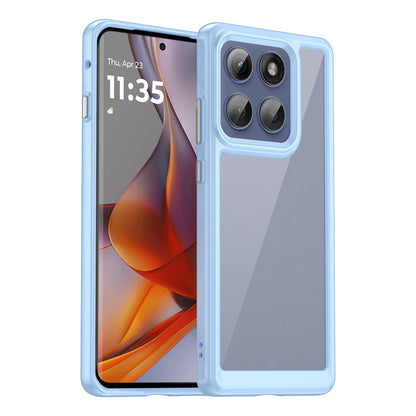 Motorola Edge 5G 2025 Acrylic Hybrid TPU Protective Phone Case, Colourful Series Shockproof Cover
