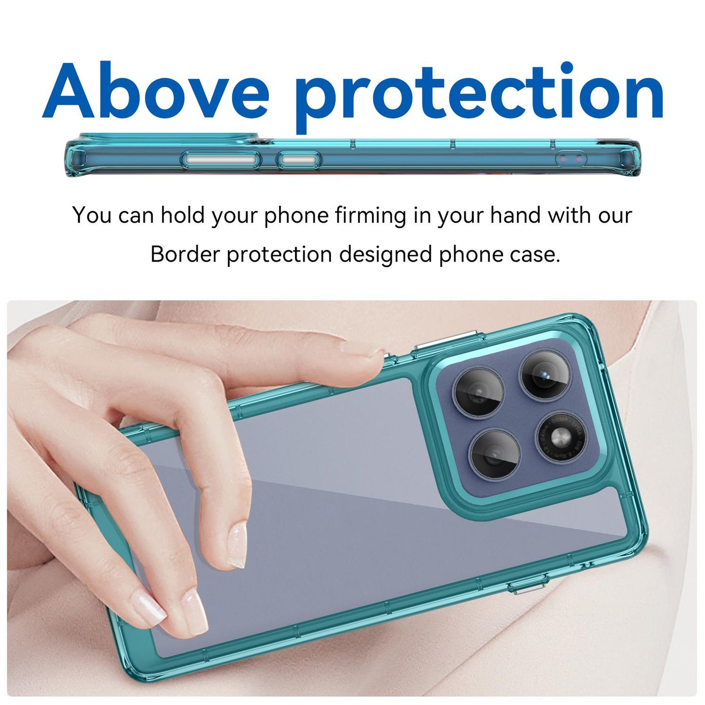 Motorola Edge 5G 2025 Acrylic Hybrid TPU Protective Phone Case, Colourful Series Shockproof Cover