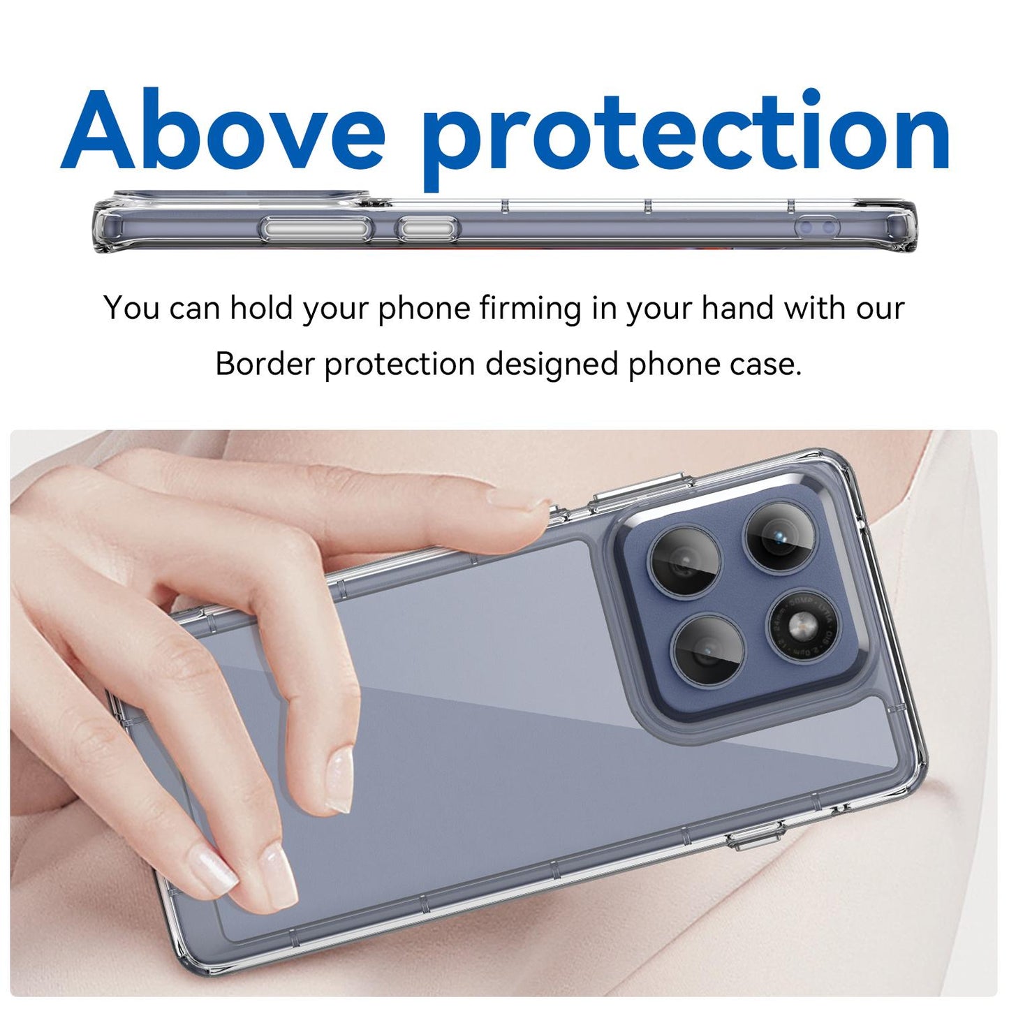 Motorola Edge 5G 2025 Acrylic Hybrid TPU Protective Phone Case, Colourful Series Shockproof Cover