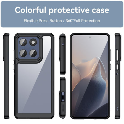 Motorola Edge 60 Fusion Acrylic Hybrid TPU Protective Phone Case, Colourful Series Shockproof Cover