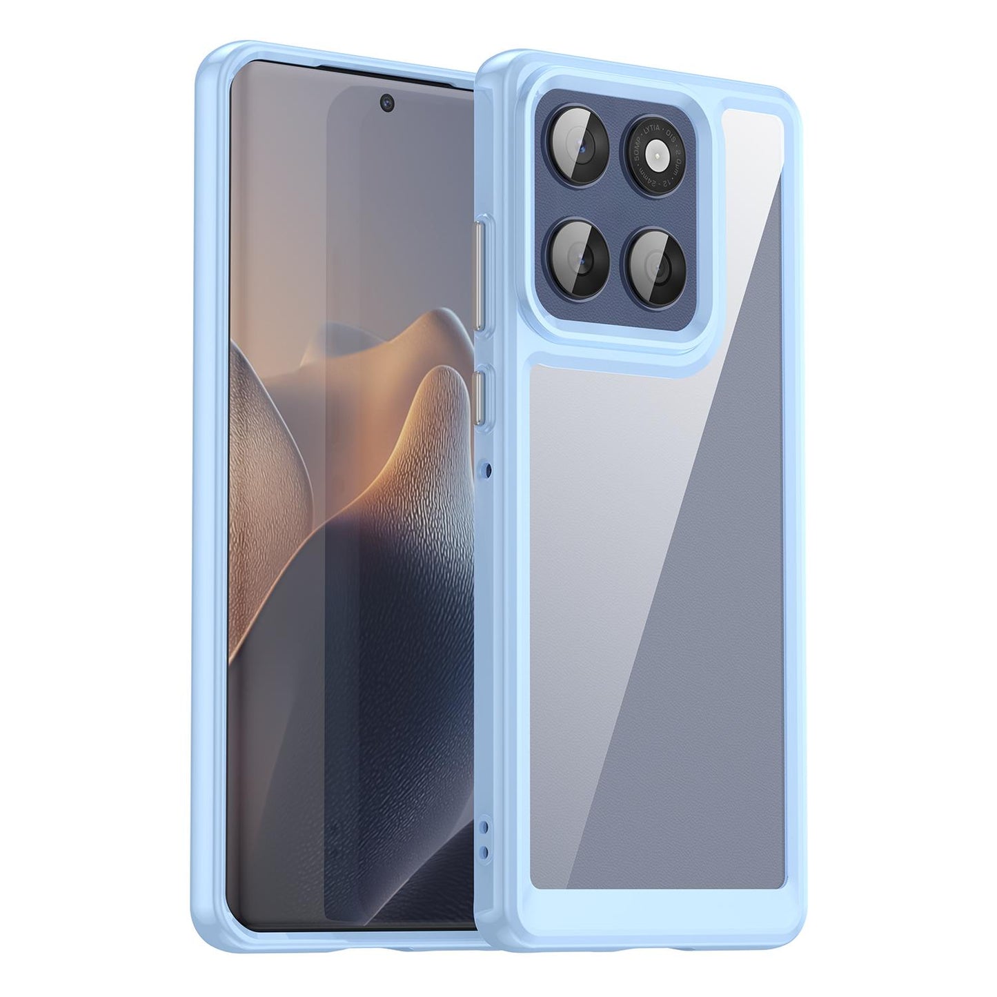 Motorola Edge 60 Fusion Acrylic Hybrid TPU Protective Phone Case, Colourful Series Shockproof Cover