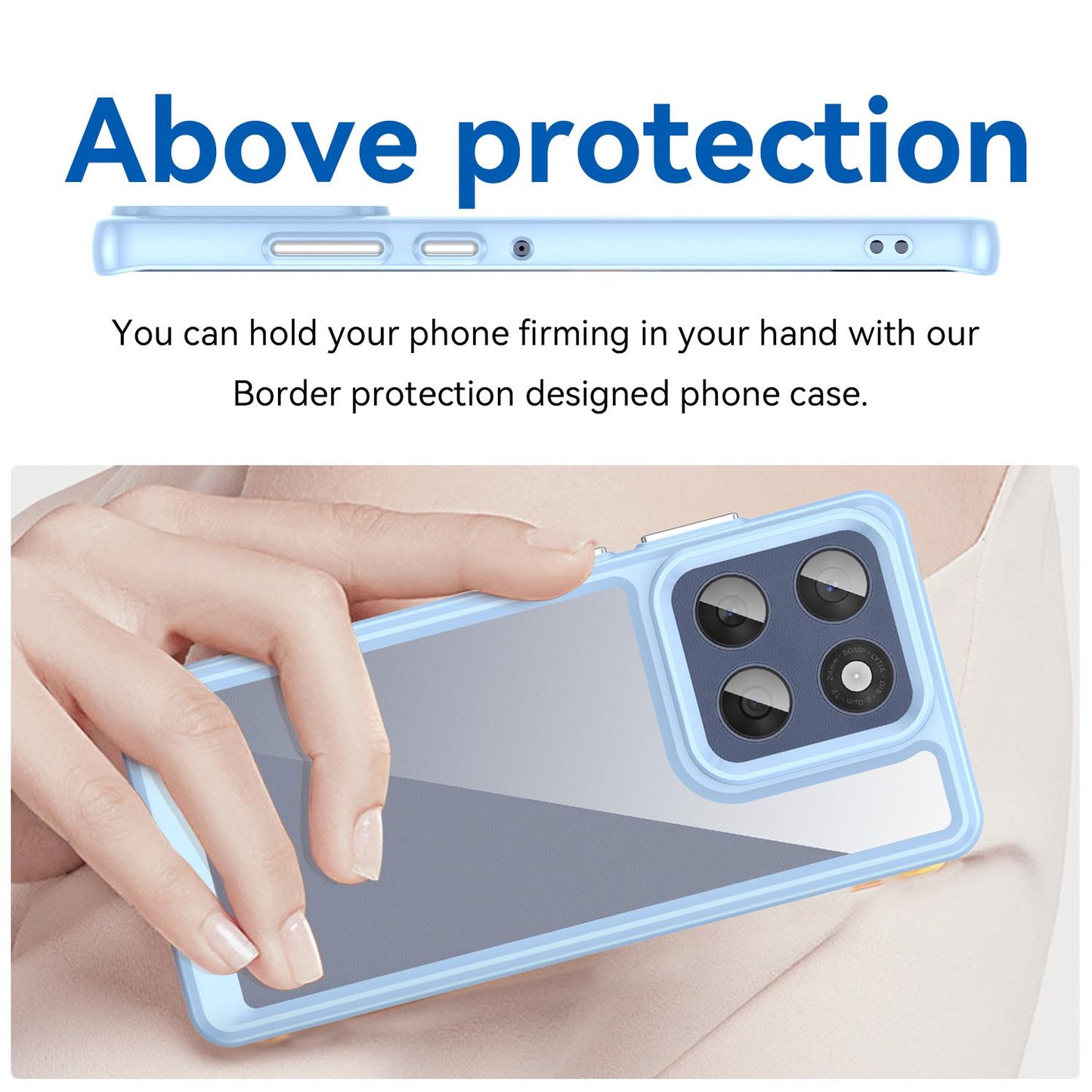 Motorola Edge 60 Fusion Acrylic Hybrid TPU Protective Phone Case, Colourful Series Shockproof Cover