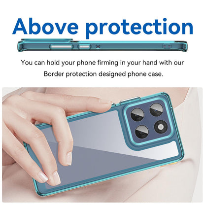 Motorola Edge 60 Fusion Acrylic Hybrid TPU Protective Phone Case, Colourful Series Shockproof Cover