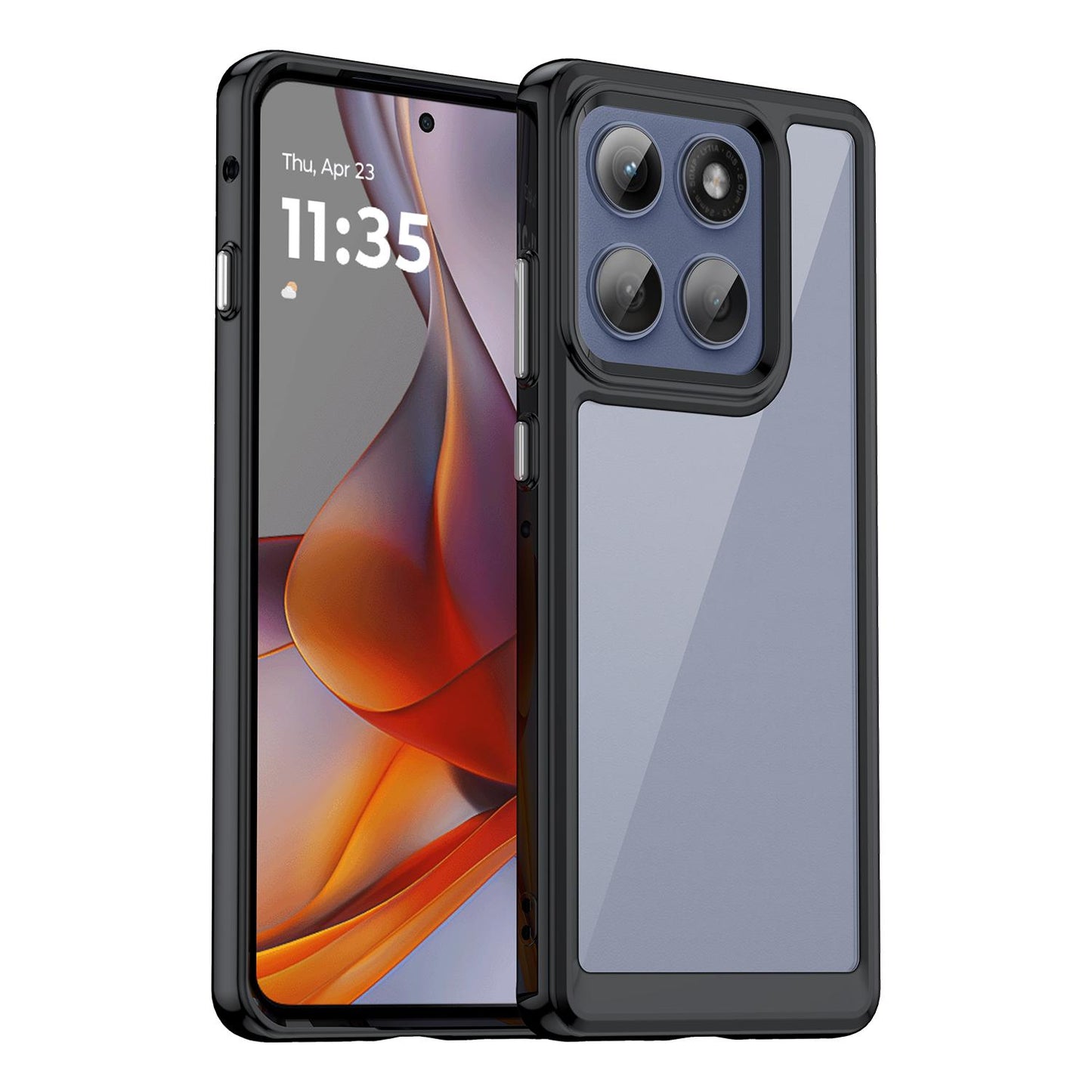 Motorola Edge 60 Pro Acrylic Hybrid TPU Protective Phone Case, Colourful Series Shockproof Cover