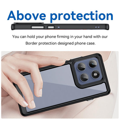 Motorola Edge 60 Pro Acrylic Hybrid TPU Protective Phone Case, Colourful Series Shockproof Cover