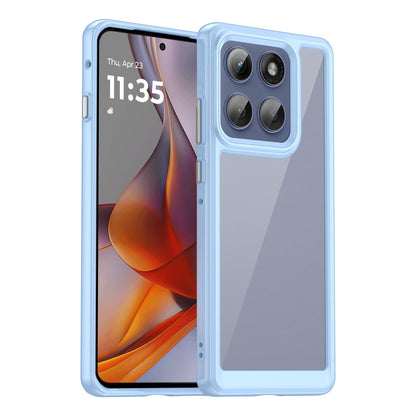 Motorola Edge 60 Pro Acrylic Hybrid TPU Protective Phone Case, Colourful Series Shockproof Cover