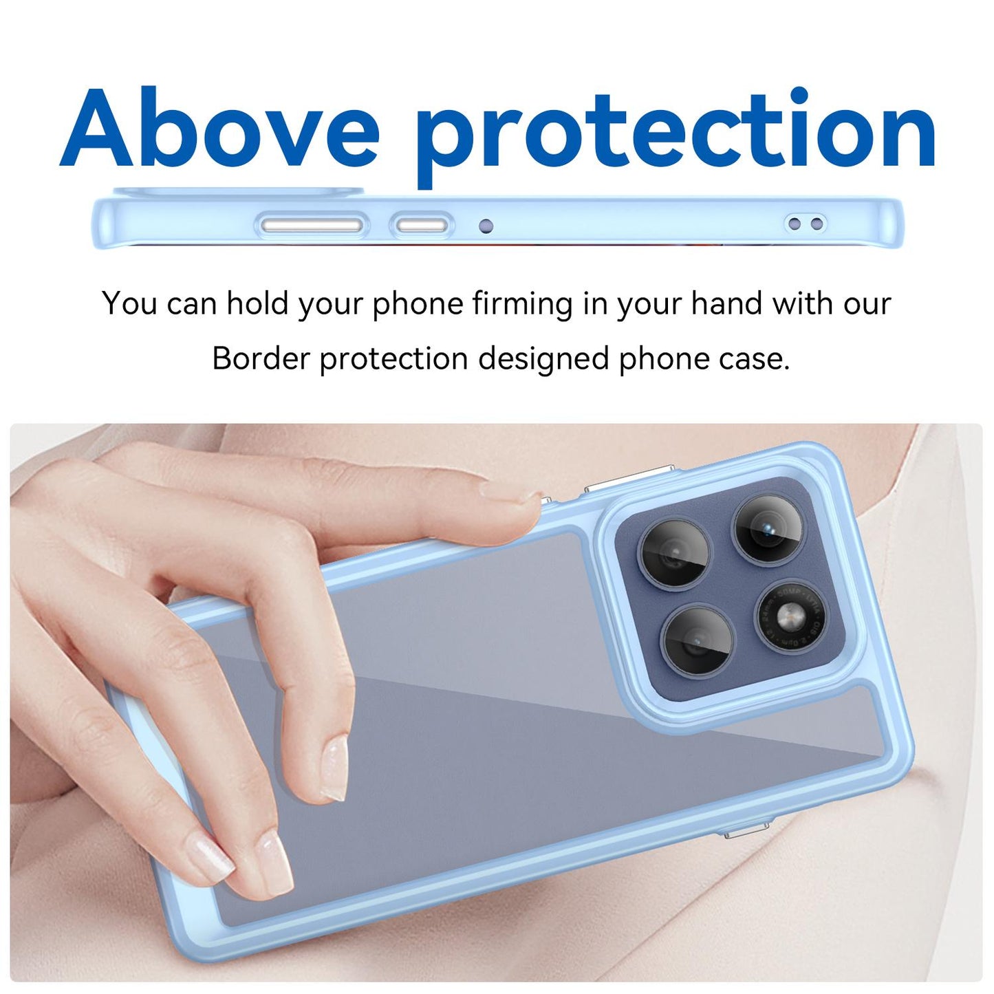 Motorola Edge 60 Pro Acrylic Hybrid TPU Protective Phone Case, Colourful Series Shockproof Cover