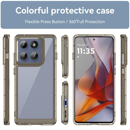 Motorola Edge 60 Pro Acrylic Hybrid TPU Protective Phone Case, Colourful Series Shockproof Cover