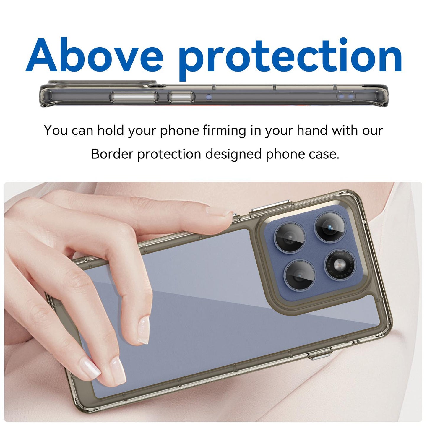Motorola Edge 60 Pro Acrylic Hybrid TPU Protective Phone Case, Colourful Series Shockproof Cover
