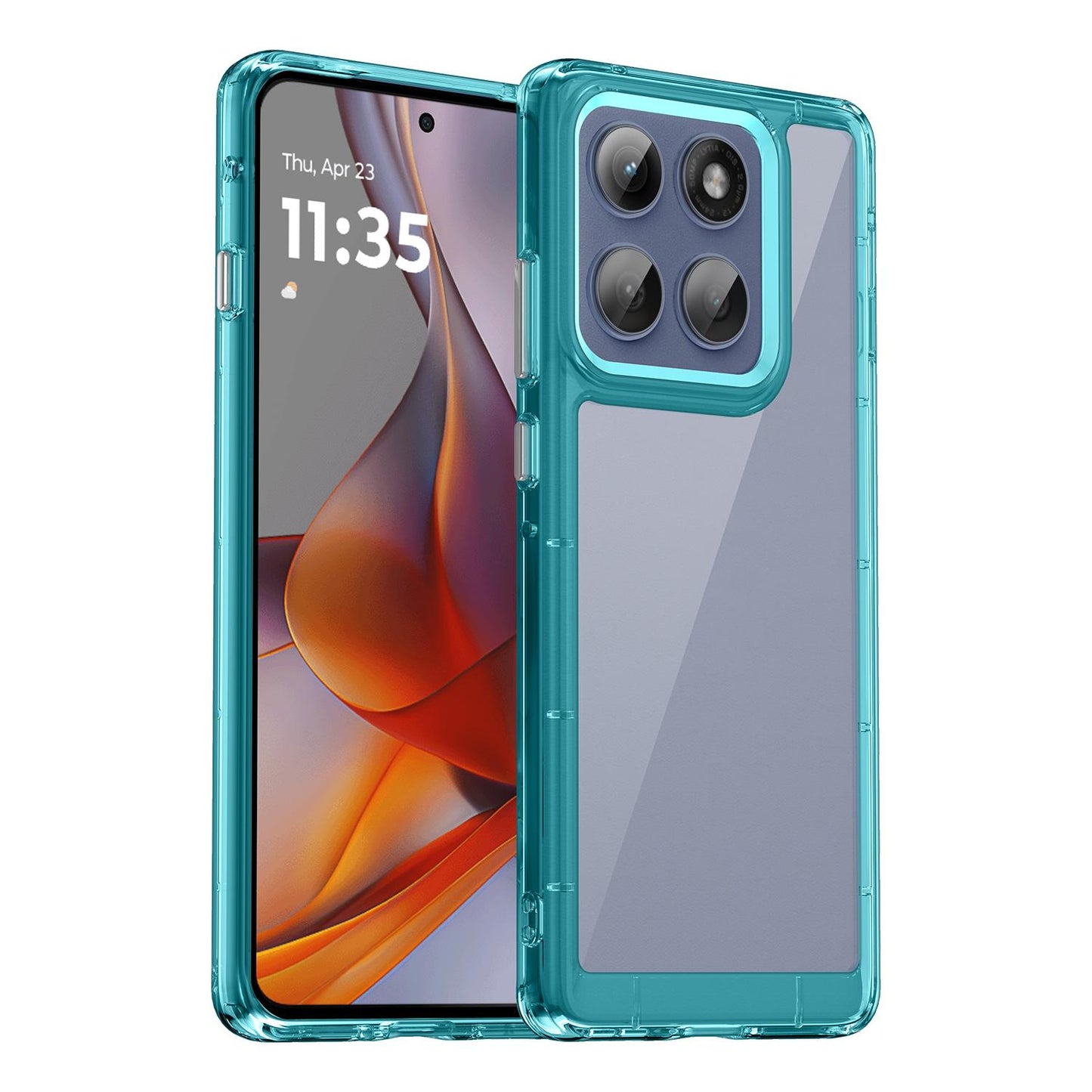 Motorola Edge 60 Pro Acrylic Hybrid TPU Protective Phone Case, Colourful Series Shockproof Cover