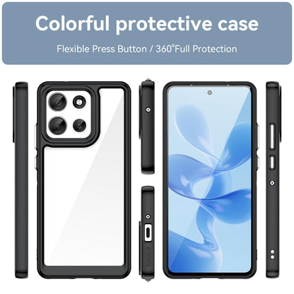 Motorola Moto G86 5G Acrylic Hybrid TPU Protective Phone Case, Colourful Series Shockproof Cover