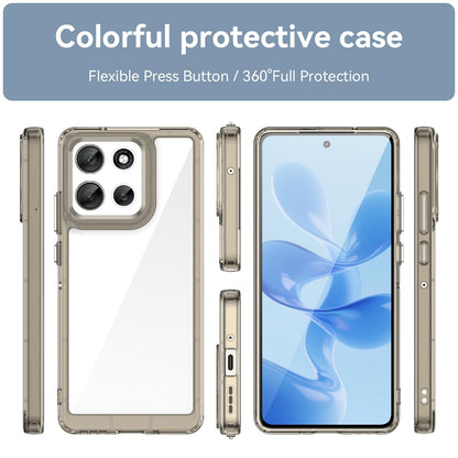 Motorola Moto G86 5G Acrylic Hybrid TPU Protective Phone Case, Colourful Series Shockproof Cover