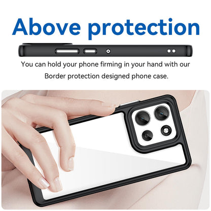 Motorola Moto G100 Pro 5G Acrylic Hybrid TPU Protective Phone Case, Colourful Series Shockproof Cover