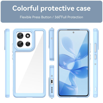 Motorola Moto G100 Pro 5G Acrylic Hybrid TPU Protective Phone Case, Colourful Series Shockproof Cover