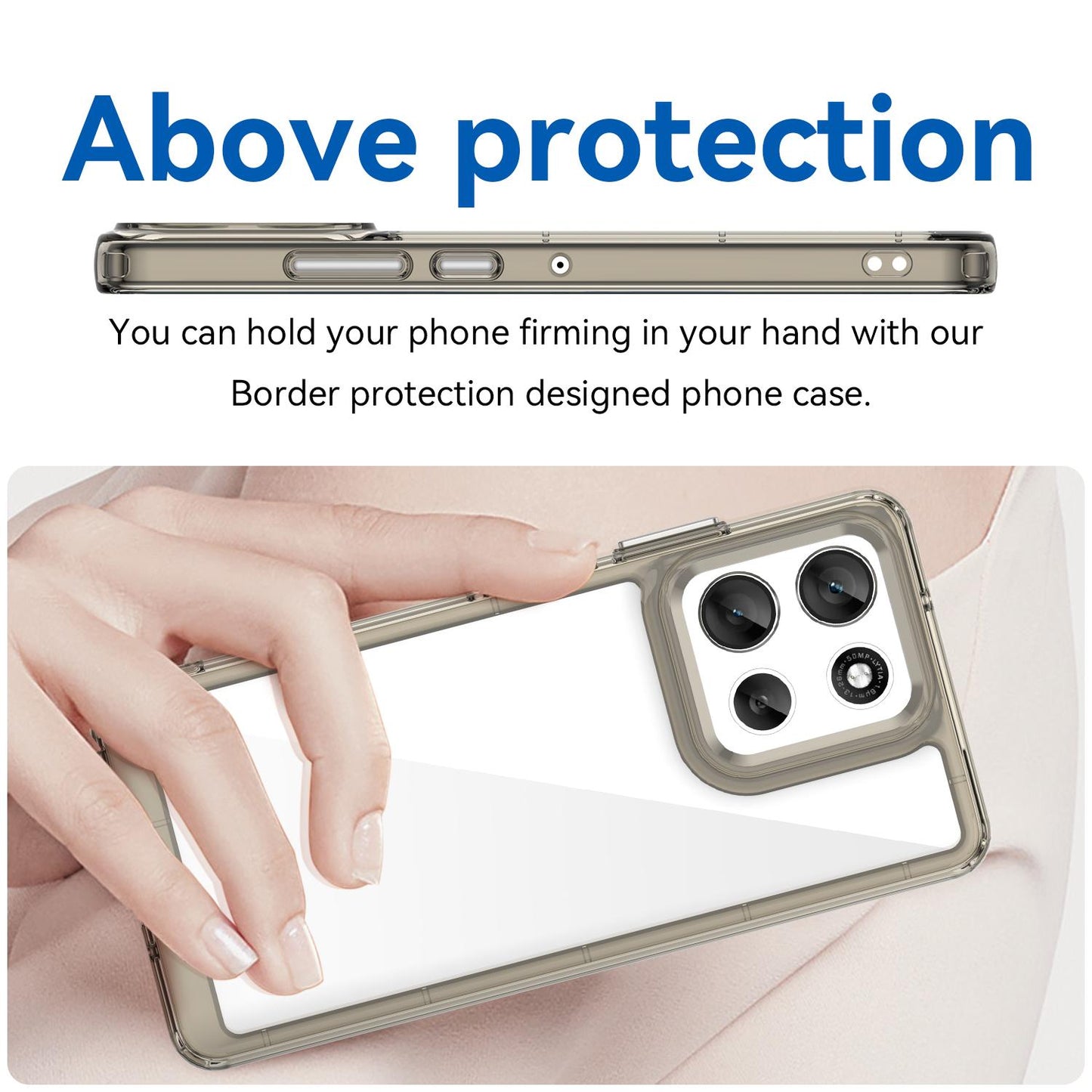 Motorola Moto G100 Pro 5G Acrylic Hybrid TPU Protective Phone Case, Colourful Series Shockproof Cover